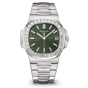 Patek Philippe Nautilus 5711-1300A-001 Baguette Diamond Bezel Green Dial