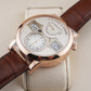 A Lange & Sohne Rose Gold 42mm Zeitwerk Date Silver Dial 140.032