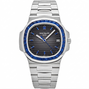 Patek Philippe Nautilus 5711/112P-001 Grey Dial Blue Sapphire Bezel