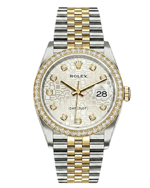 Rolex Datejust 36mm Two Tone Diamonds