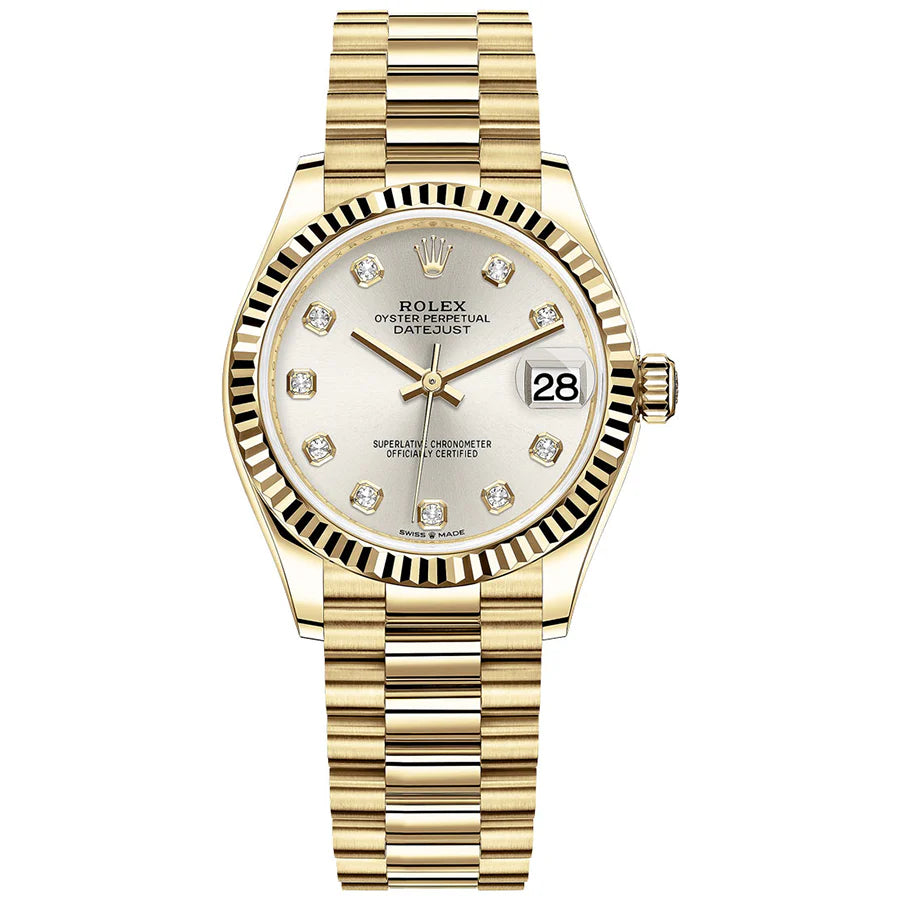 Rolex Datejust Diamond Dial Fluted Bezel 31mm 278278