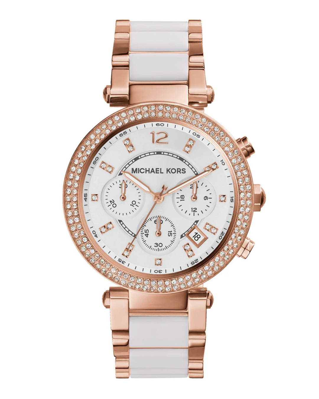 Michael Kors Parker White And Rose Gold MK5774