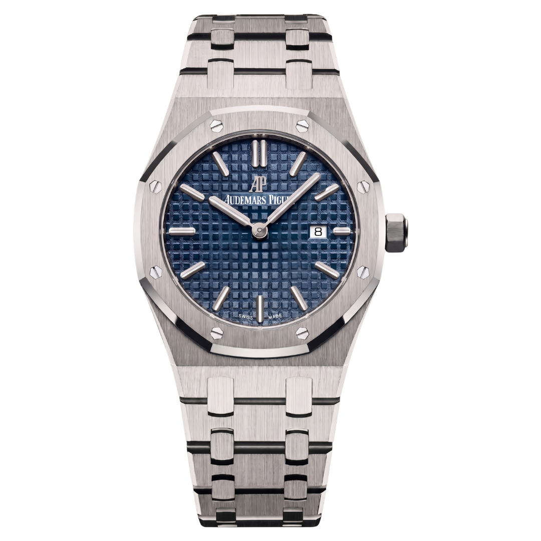 Audemars Piguet Royal Oak Ladies Silver Blue Dial 37mm