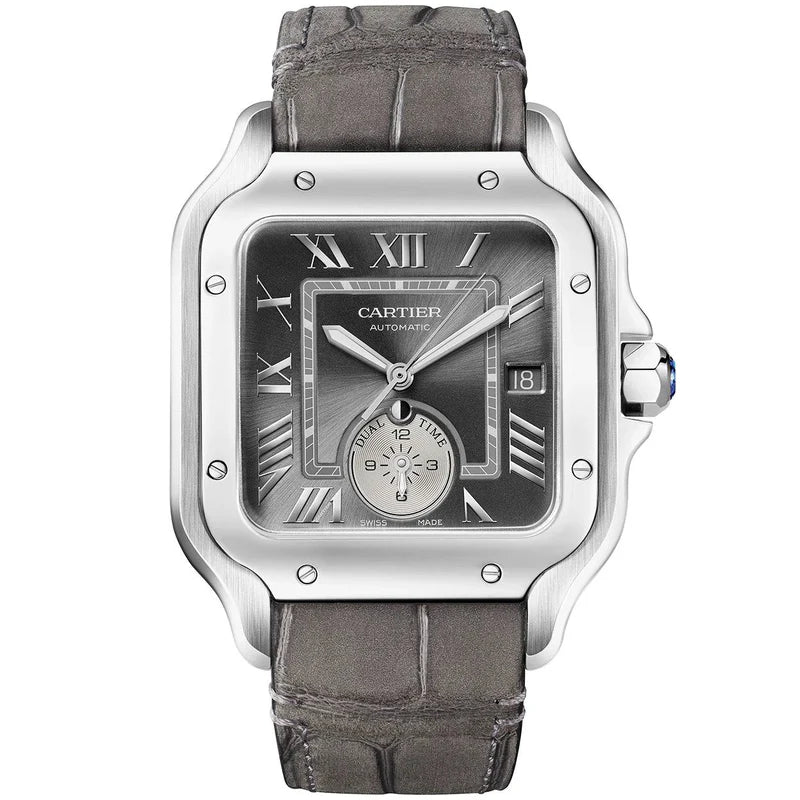 Cartier Santos de Cartier Dual-Time Grey Dial Automatic WSSA0076