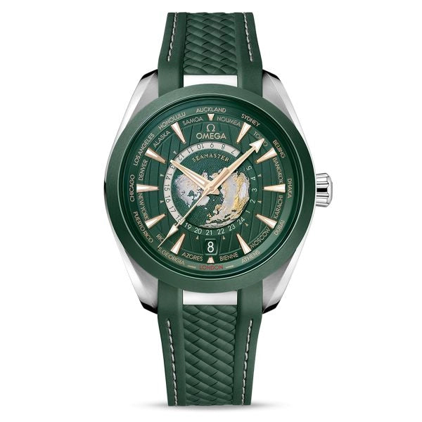 Omega Seamaster Aqua Terra World Timer Green 43mm