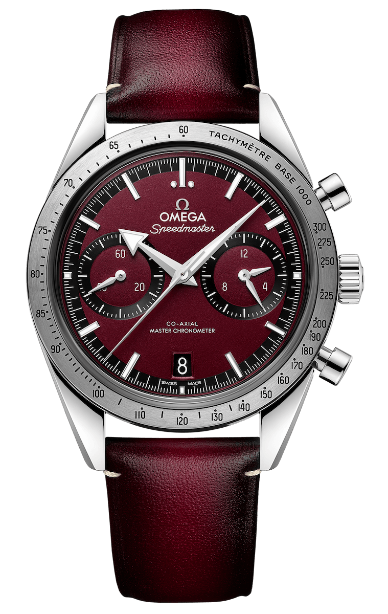 Omega Speedmaster ’57 Co-Axial Master Chronograph Burgundy Leather  332.12.41.51.11.001