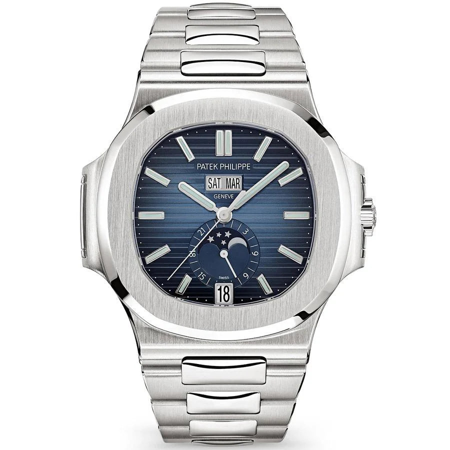 Patek Philippe Nautilus Annual Calendar Moon Phase 40mm 5726-1A-014 Blue Dial