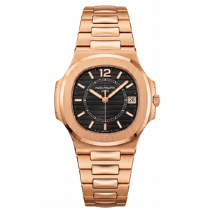 Patek Philippe Nautilus Ladies Rose Gold Black Dial 33mm