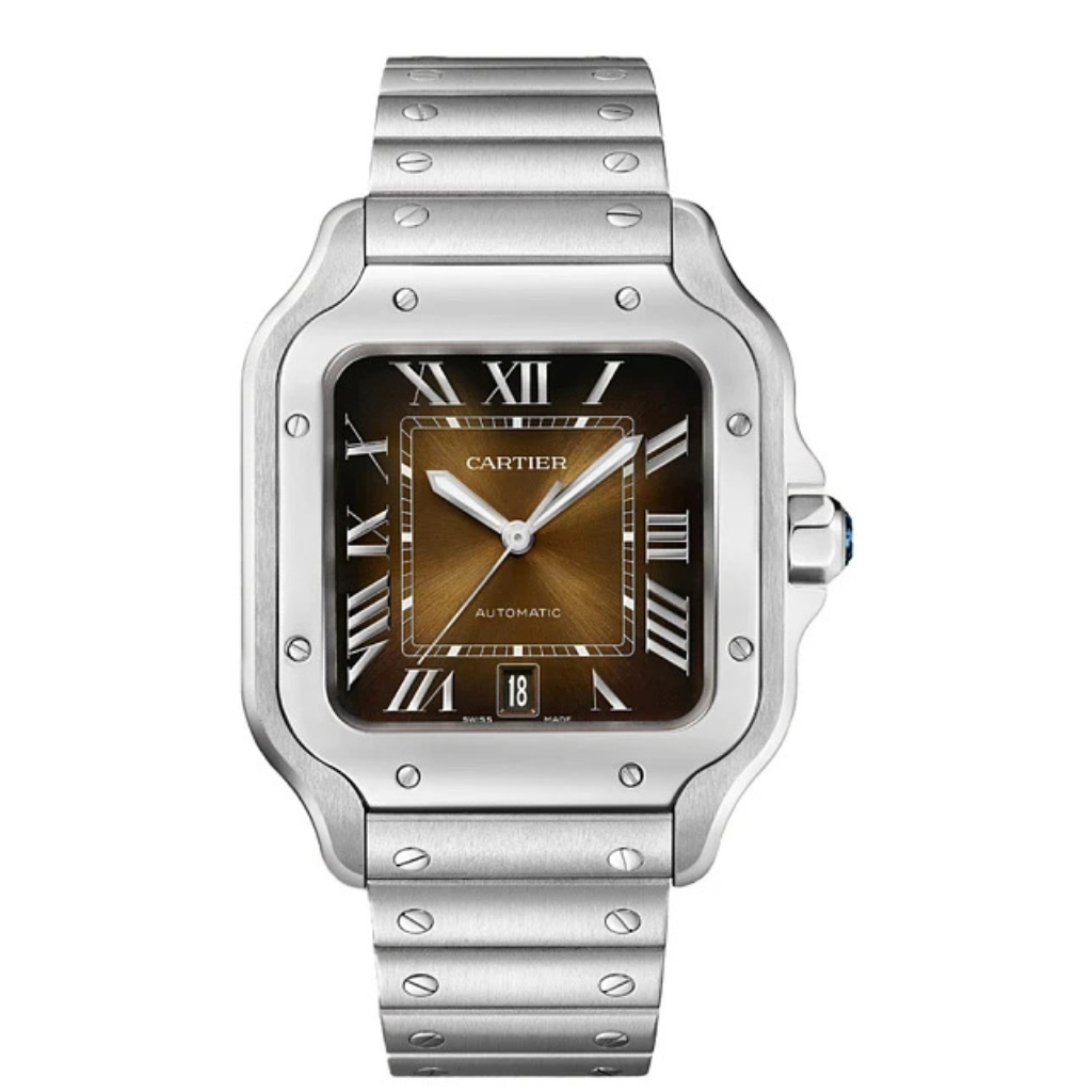 Cartier Santos Large WSSA0064 Chocolate Dial